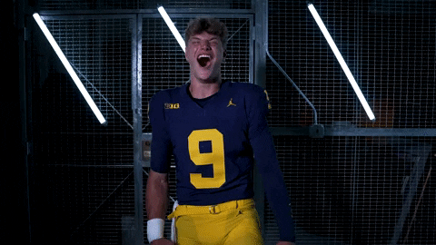 Jj Mccarthy Pounding His Chest GIF
