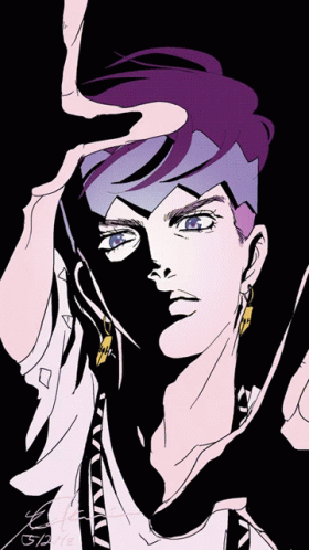 Jjba Rohan Kishibe Neon Image GIF