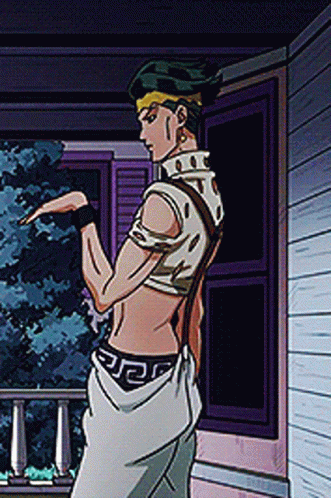 Jjba Rohan Wearing Crop Tops GIF
