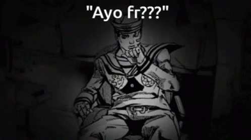 Jjba Josuke Higashikata Black In White Image GIF