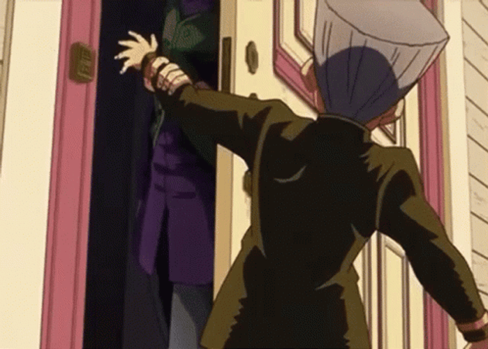 Jjba Kishibe Rohan Surprise Anime GIF