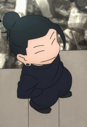 Jjk Geto Chibi Walking GIF