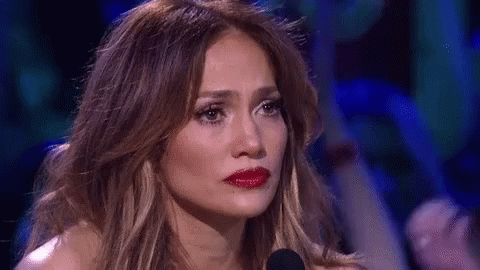 Red Lips Jlo Sad Face GIF