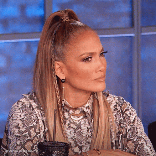 Ponytail Jlo Big Earrings GIF