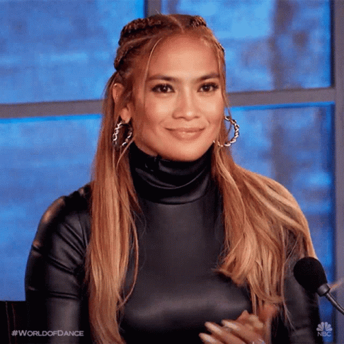 Jlo Black Turtle Neck Clapping GIF