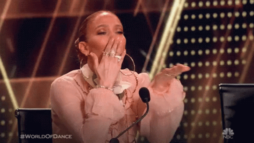 Jlo Giving Flying Kisses GIF