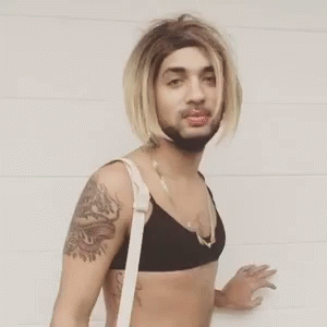 Joanne The Scammer Posing In Lingerie GIF