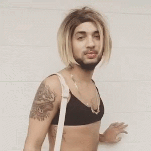Joanne The Scammer Posing In Lingerie GIF