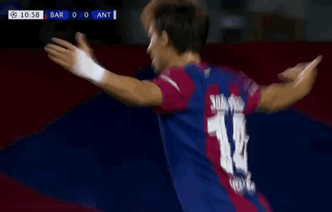 Joao Felix Hug By Teammate GIF