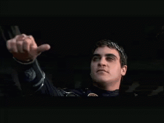 Joaquin Phoenix Gladiator Thumbs Up GIF
