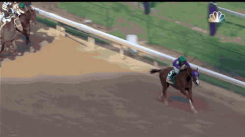 Jockey Riding Horse Number 5 GIF