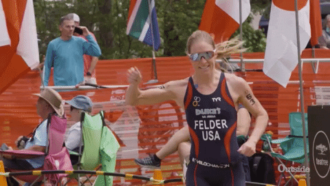 Jodie Cumama Iron Man Finish Line GIF