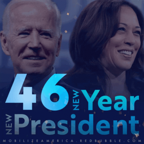 Joe Biden And Kamala Harris 46 Year New President GIF