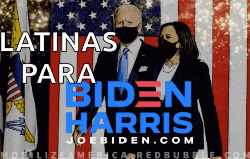 Joe Biden And Kamala Harris Are Featured On A Poster GIF