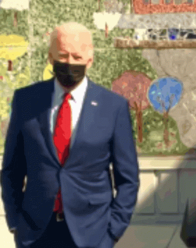 Joe Biden Falling Shielding Eyes From Sun GIF