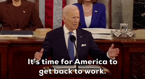 Joe Biden Get Back To Work GIF