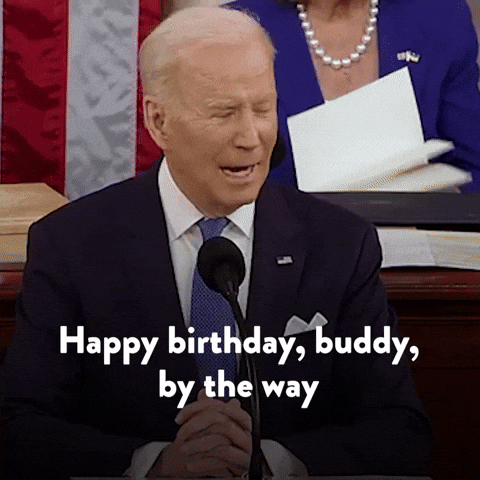 Joe Biden Happy Birthday Buddy GIF