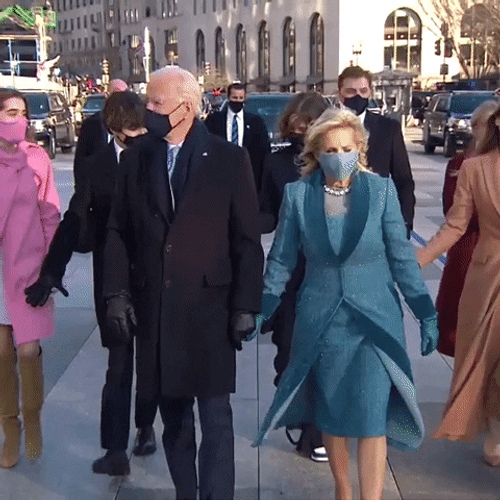 Joe Biden Holding Hands With Wife GIF