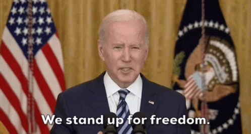 Joe Biden Stand Up For Freedom GIF