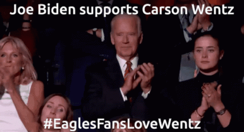 Joe Biden Supports Carson Wentz With Eagles Fans LoveWentz