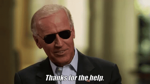 Joe Biden Thanks For The Help GIF