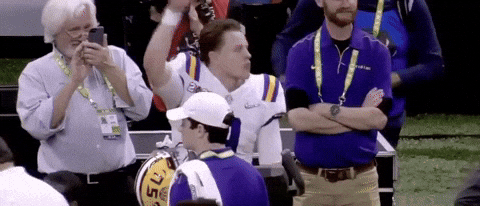 Joe Burrow Player Of Ed Orgeron Vibing GIF