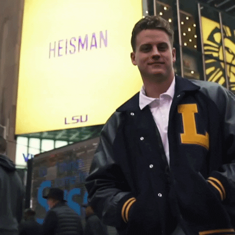 Joe Burrow Under Ed Orgeron Wearing Lsu Jacket GIF