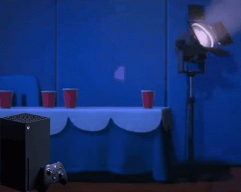 Joe Cool Aiming Spotlight To One Side GIF