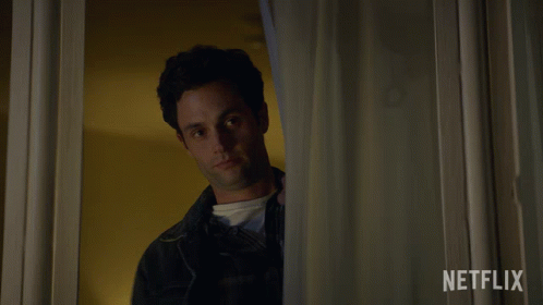 Joe Goldberg Looking At Window GIF