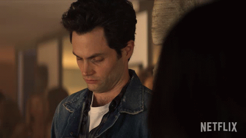Joe Goldberg Shocked Eyes GIF