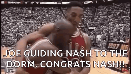 Joe Guiding Nash To Dorm Congrats Nash GIF