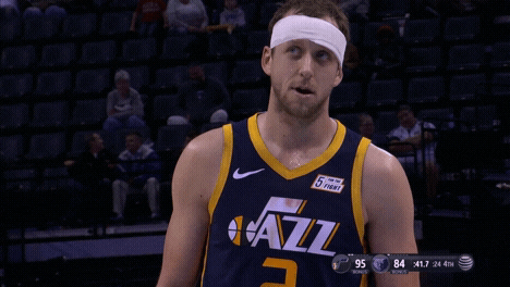 Joe Ingles Free Throw Moment GIF