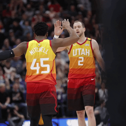 Joe Ingles High Five GIF