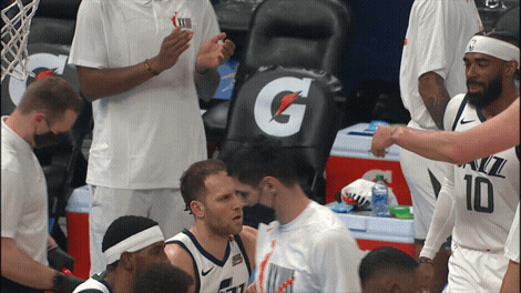 Joe Ingles Rest Drinking GIF