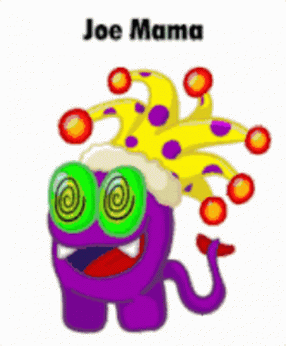 Joe Mama Eyed Monster Illustration Poster GIF