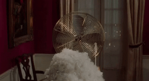 Joe Pesci Covered In Feathers GIF