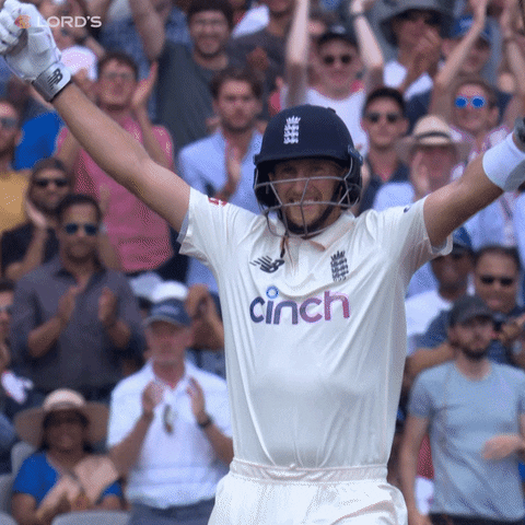 Joe Root Cricket Win Reaction GIF