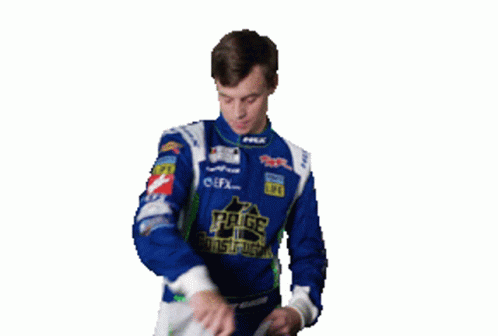 Joey Gase With Checkered Flag GIF