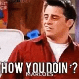 Joey How You Doin Marloes GIF