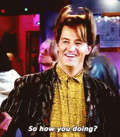 Joey So How You Doin Matthew Perry GIF