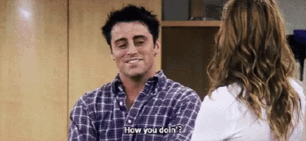 Joey How You Doin Flirty Eyes GIF