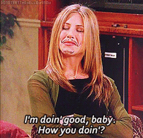 Friends Rachel Green Joey How You Doin GIF