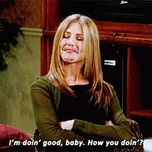 Joey How You Doin Rachel Green GIF