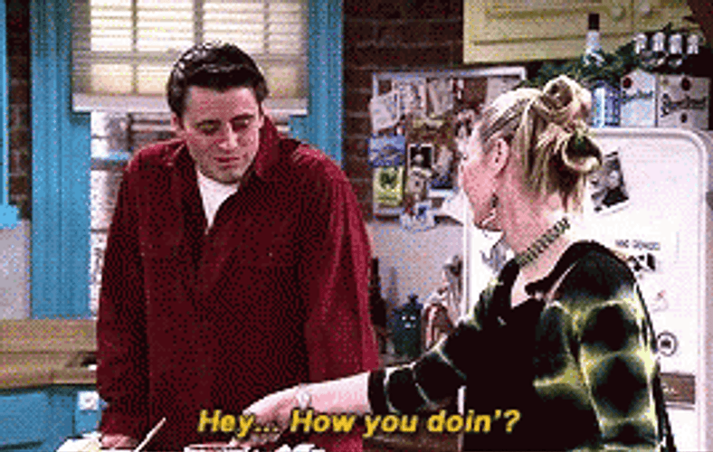 Joey How You Doin Hey Phoebe GIF