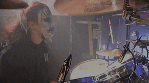 Joey Jordison Pointing Camera GIF