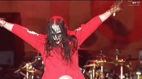 Joey Jordison Raising Hands GIF