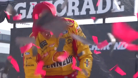 Joey Logano Nascar Confetti Gatorade GIF