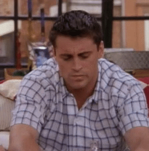 Joey Tribbiani Nervous Laugh GIF
