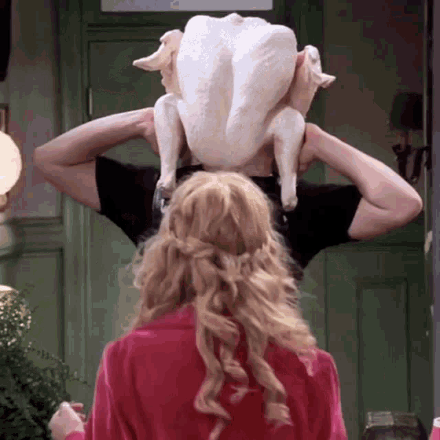 Joey Turkey Head It's Stuck GIF