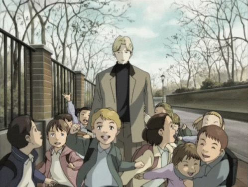 Johan Liebert With Kids Monster Anime GIF